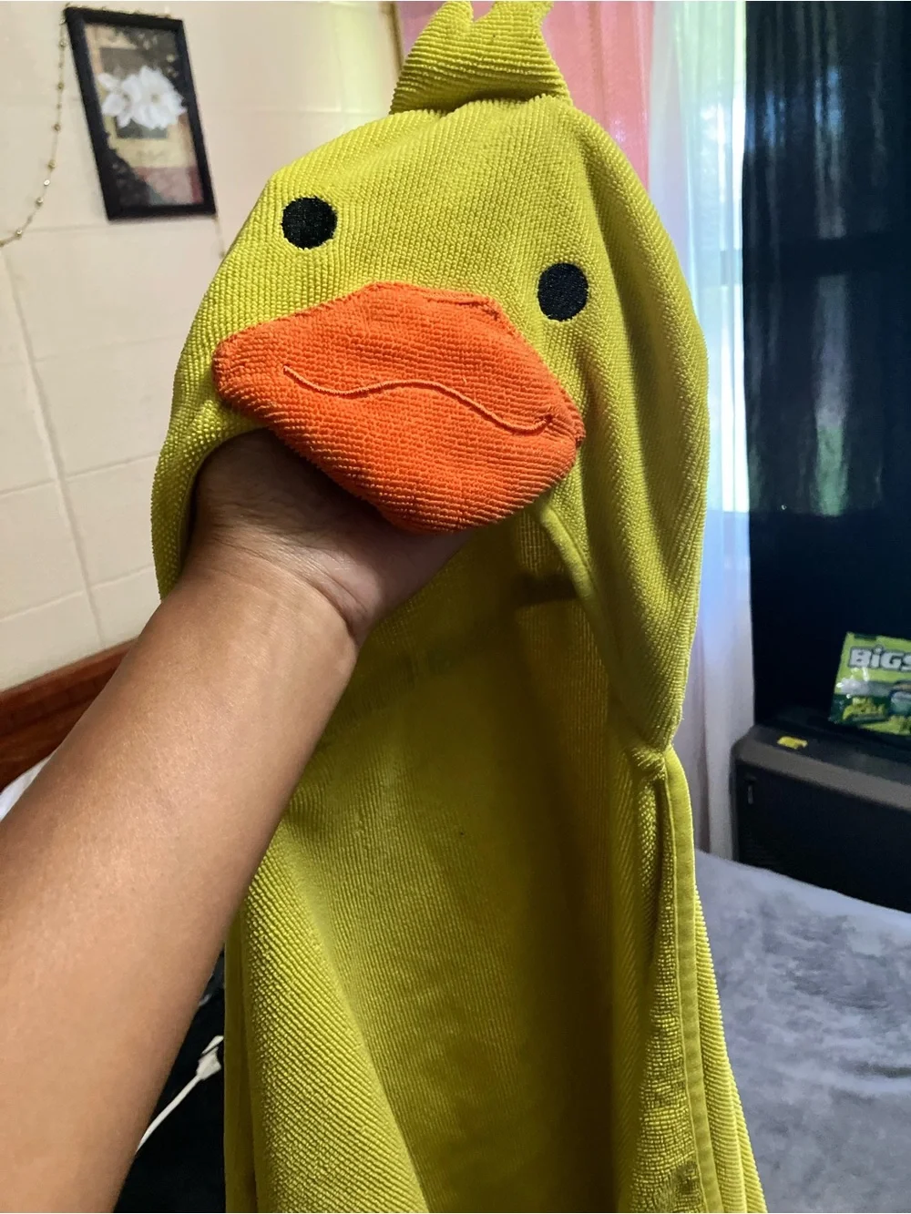 Yellow Duck Hooded Baby Towel Poncho